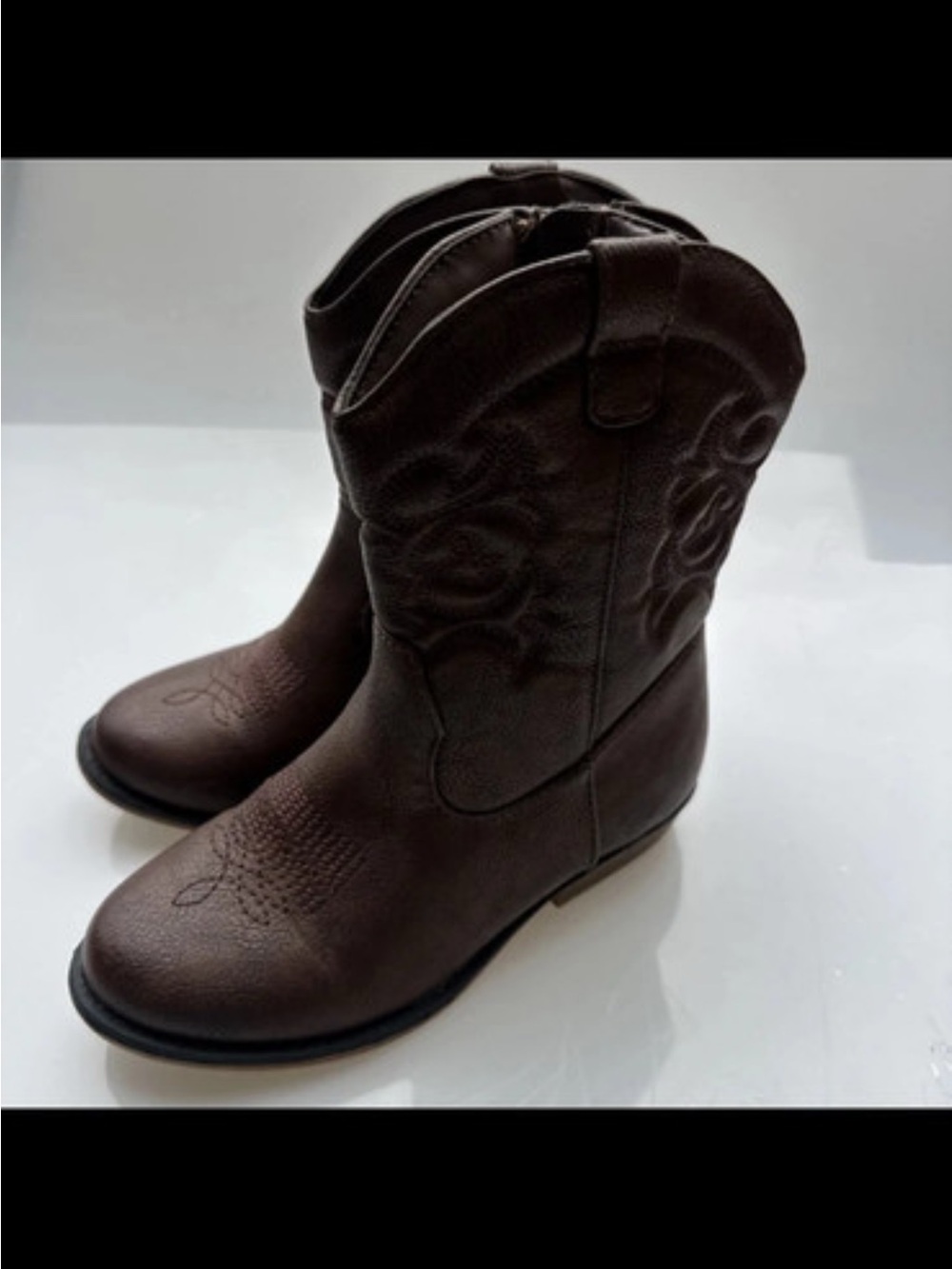 Cat & Jack Brown Kids Western Pull-On Boots
